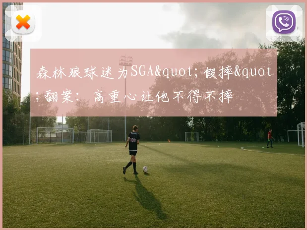 森林狼球迷为SGA"假摔"翻案：高重心让他不得不摔